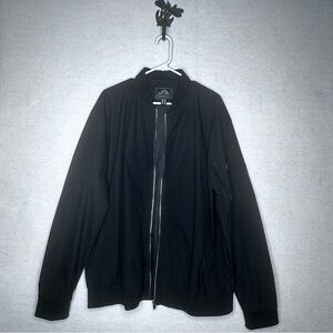 Men’s Black Lightweight Jacket – Outdoor Zip Front – Size 2XL